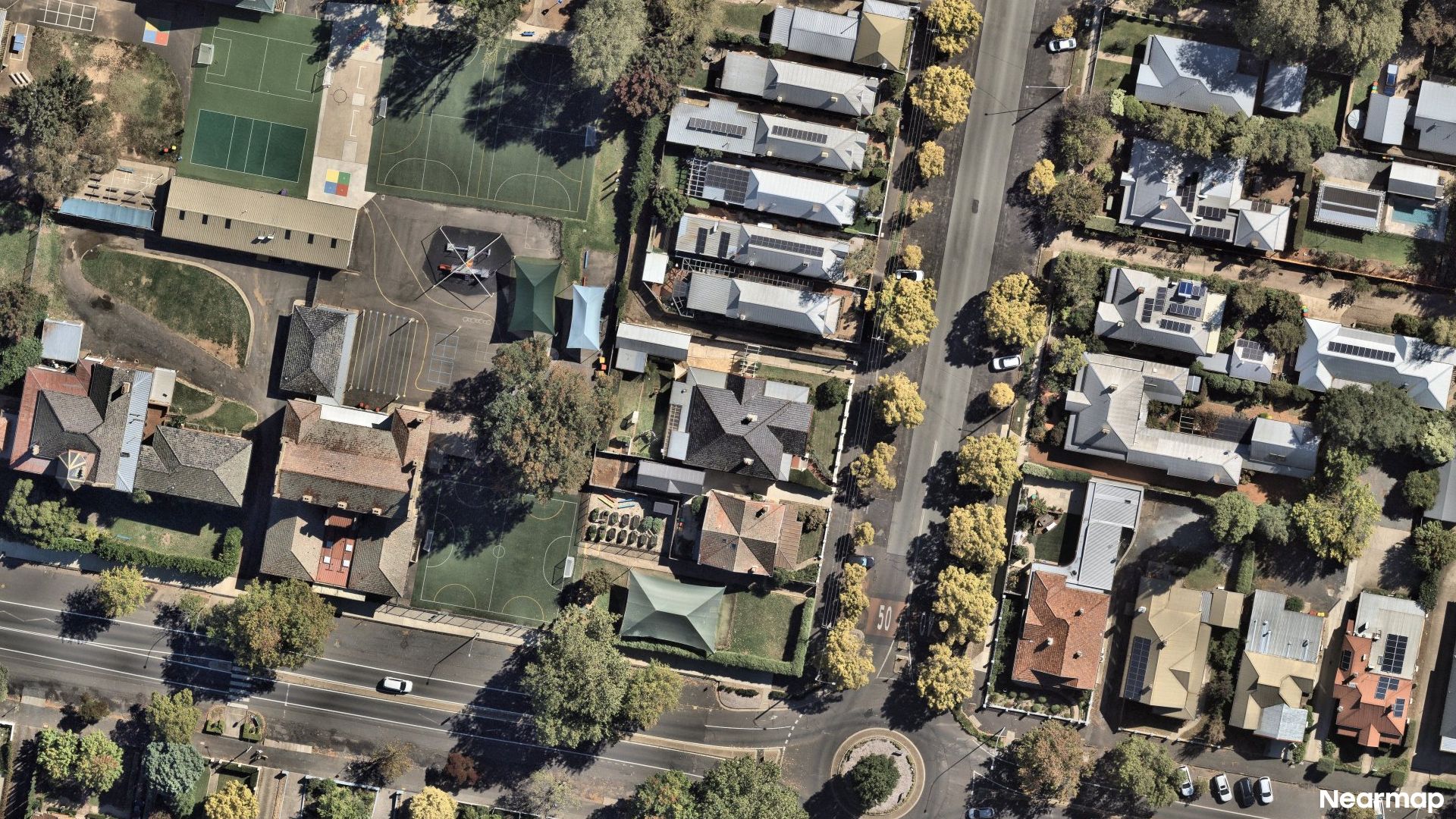 Vertical aerial view