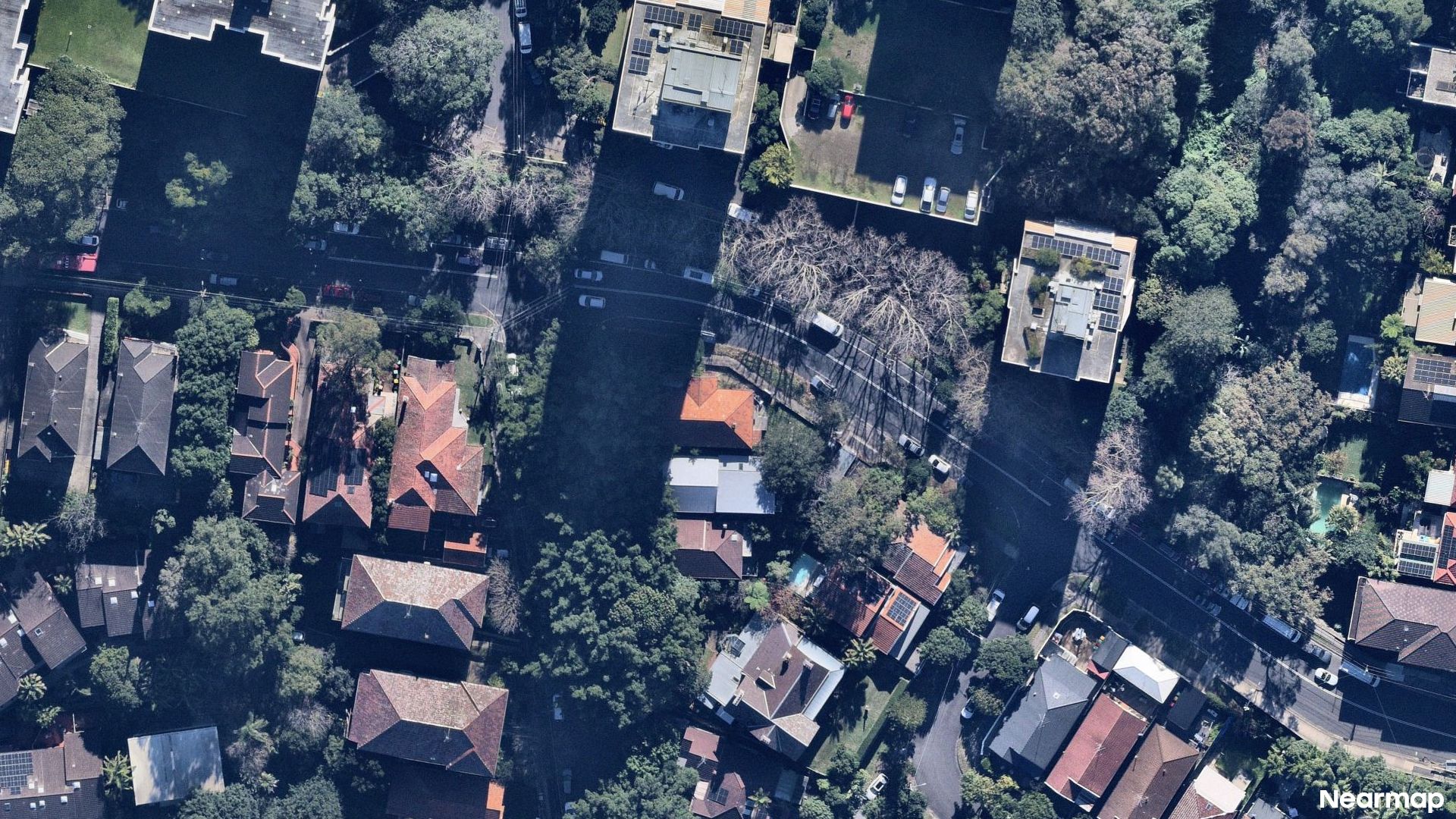 Vertical aerial view