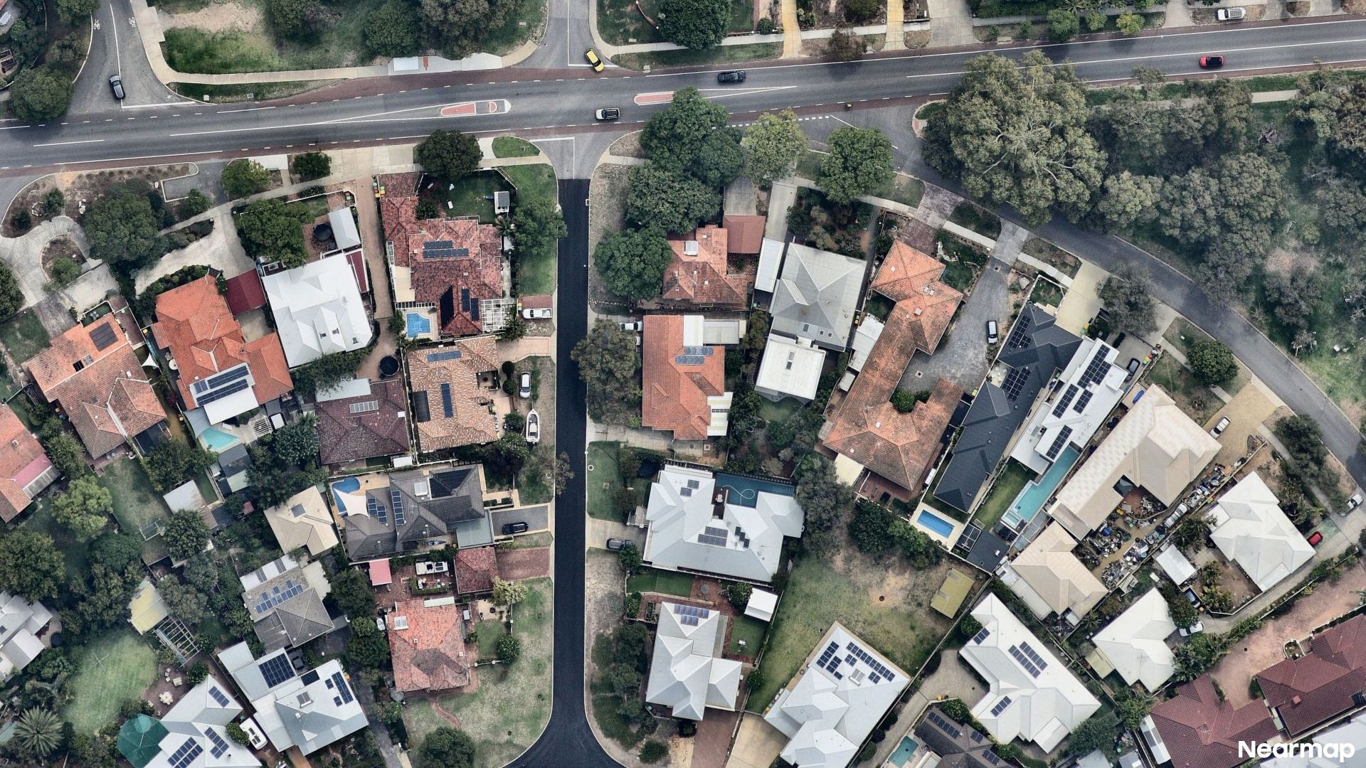 Vertical aerial view