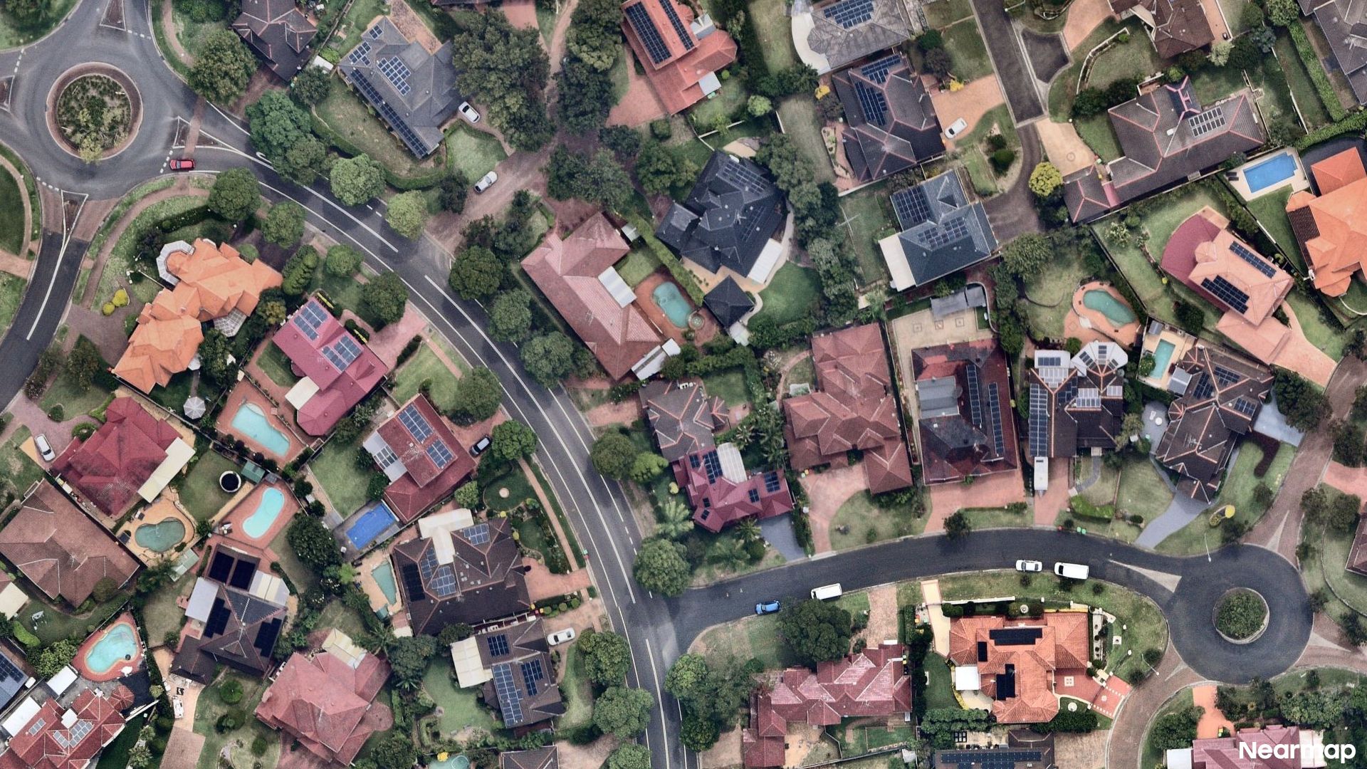 Vertical aerial view