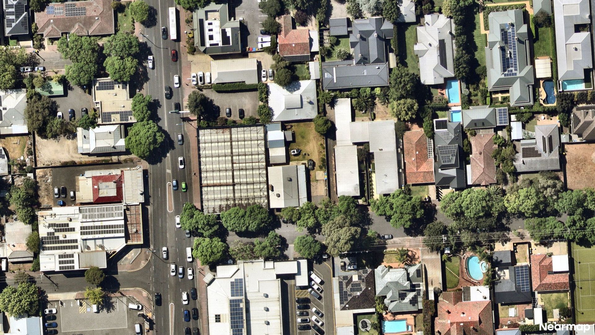 Vertical aerial view