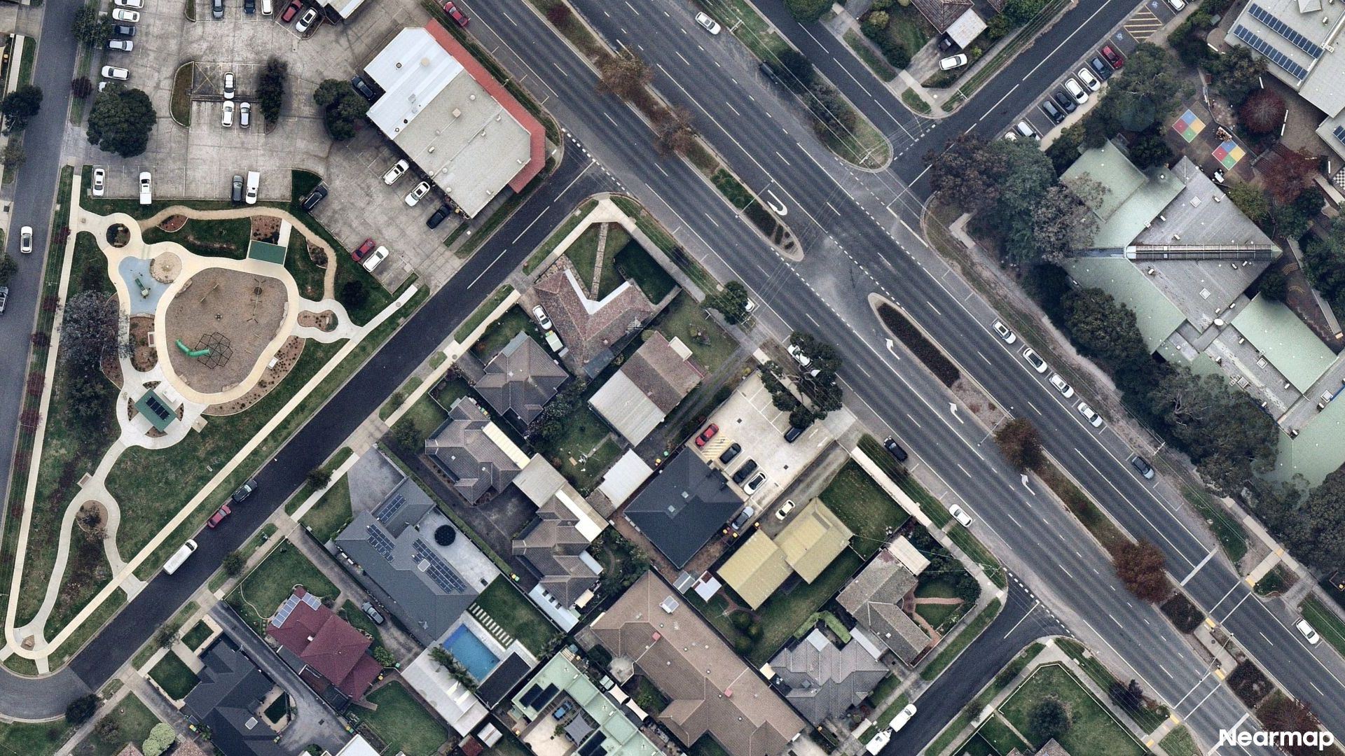 Vertical aerial view