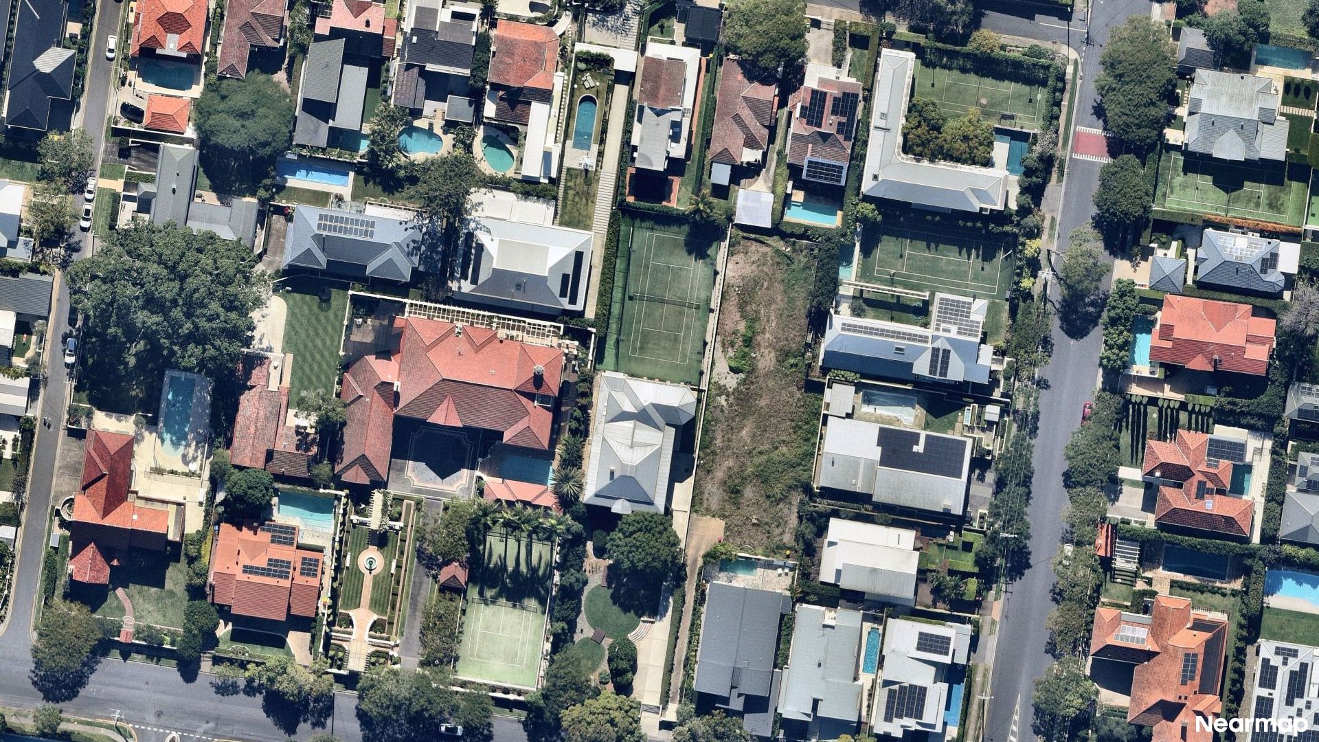 Vertical aerial view