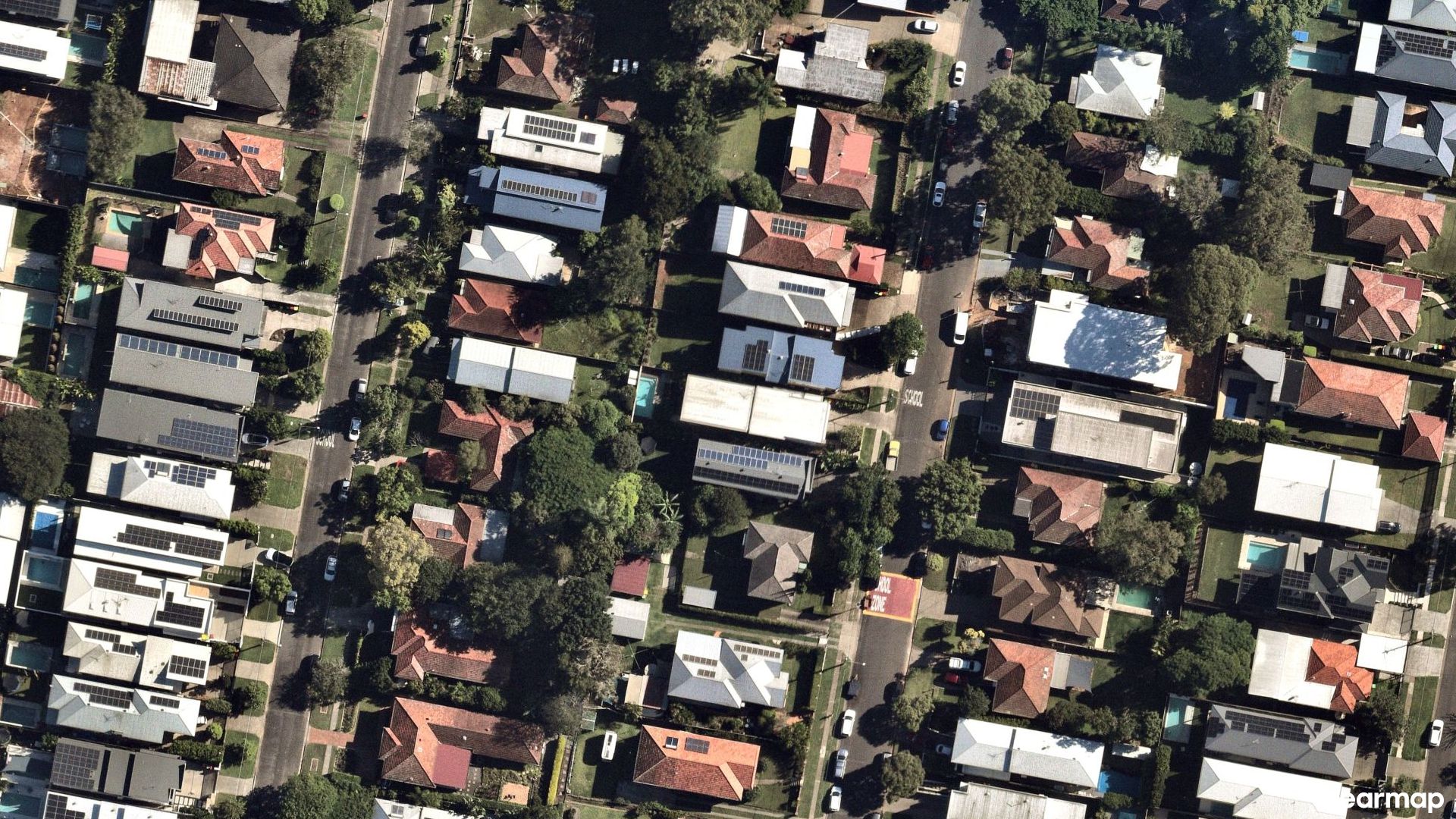 Vertical aerial view