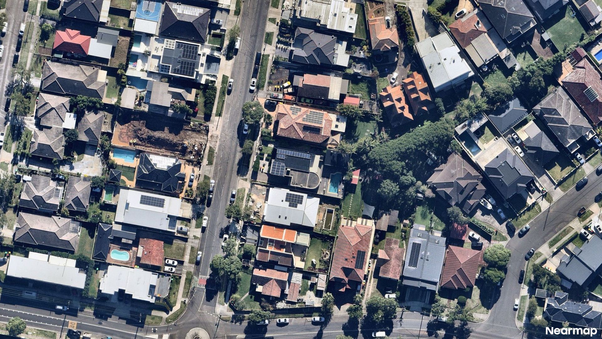 Vertical aerial view