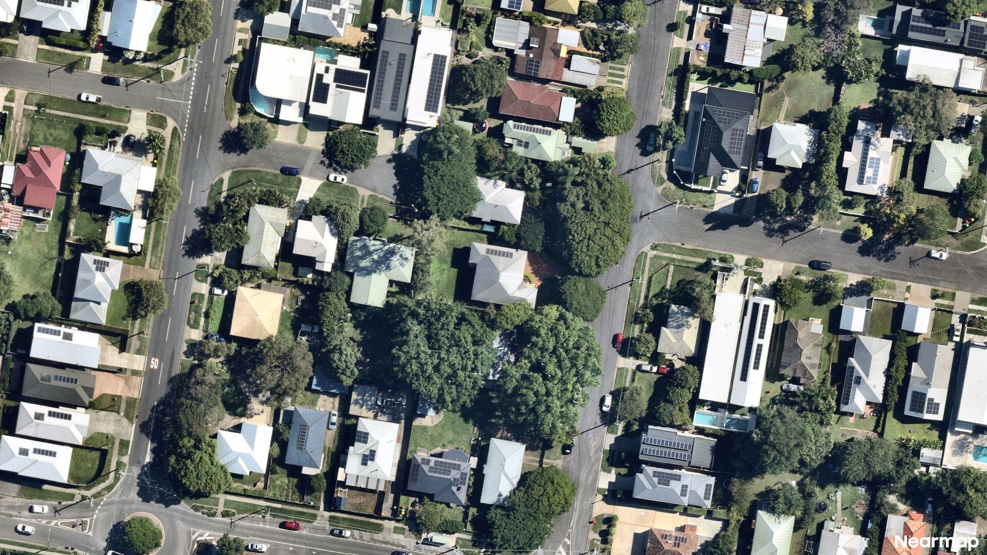 Vertical aerial view
