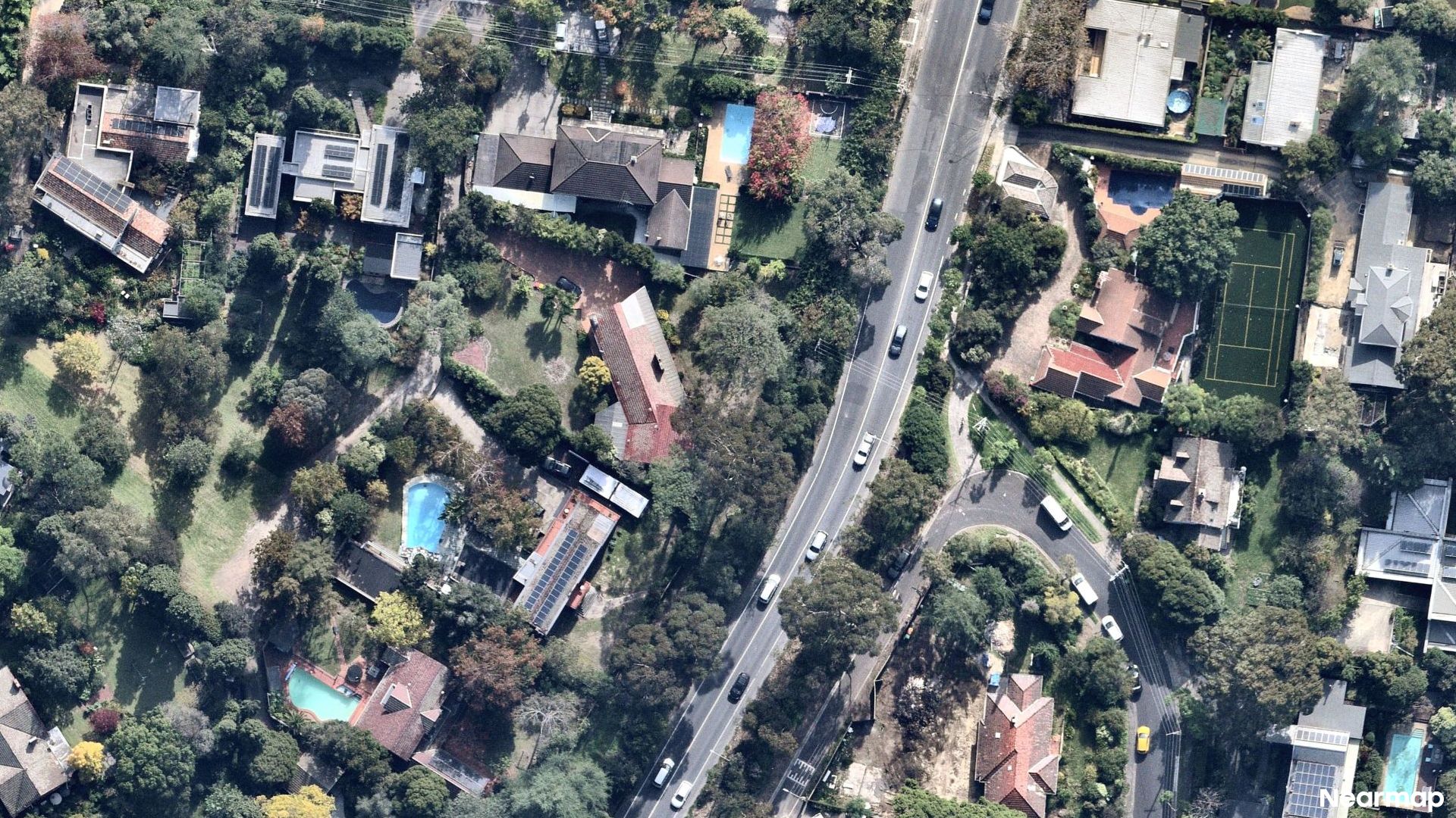 Vertical aerial view
