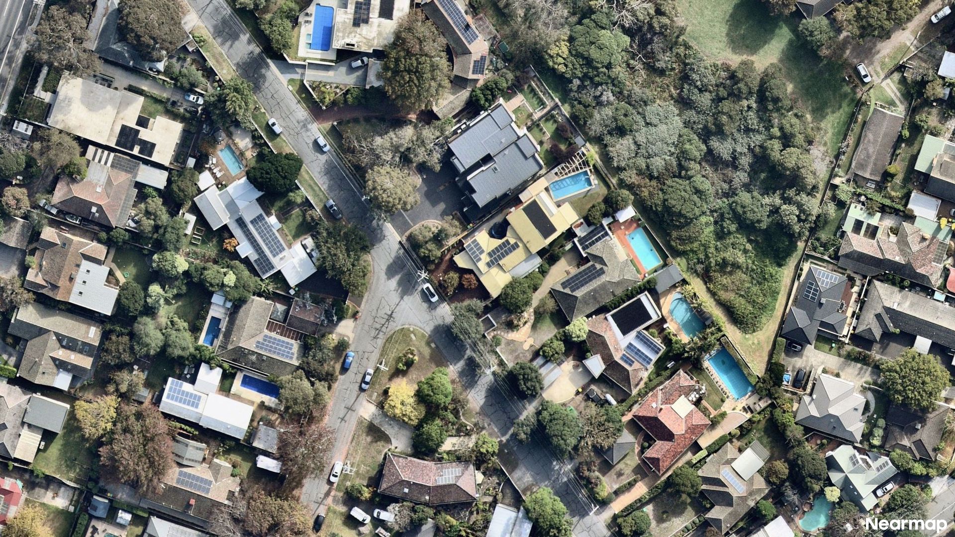 Vertical aerial view