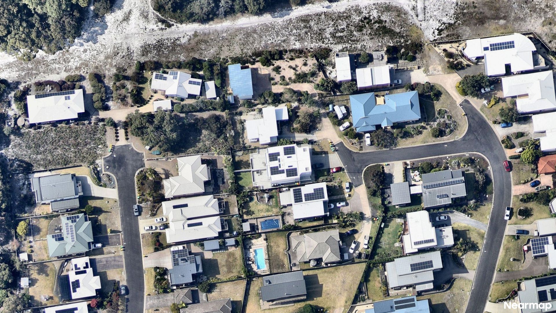 Vertical aerial view