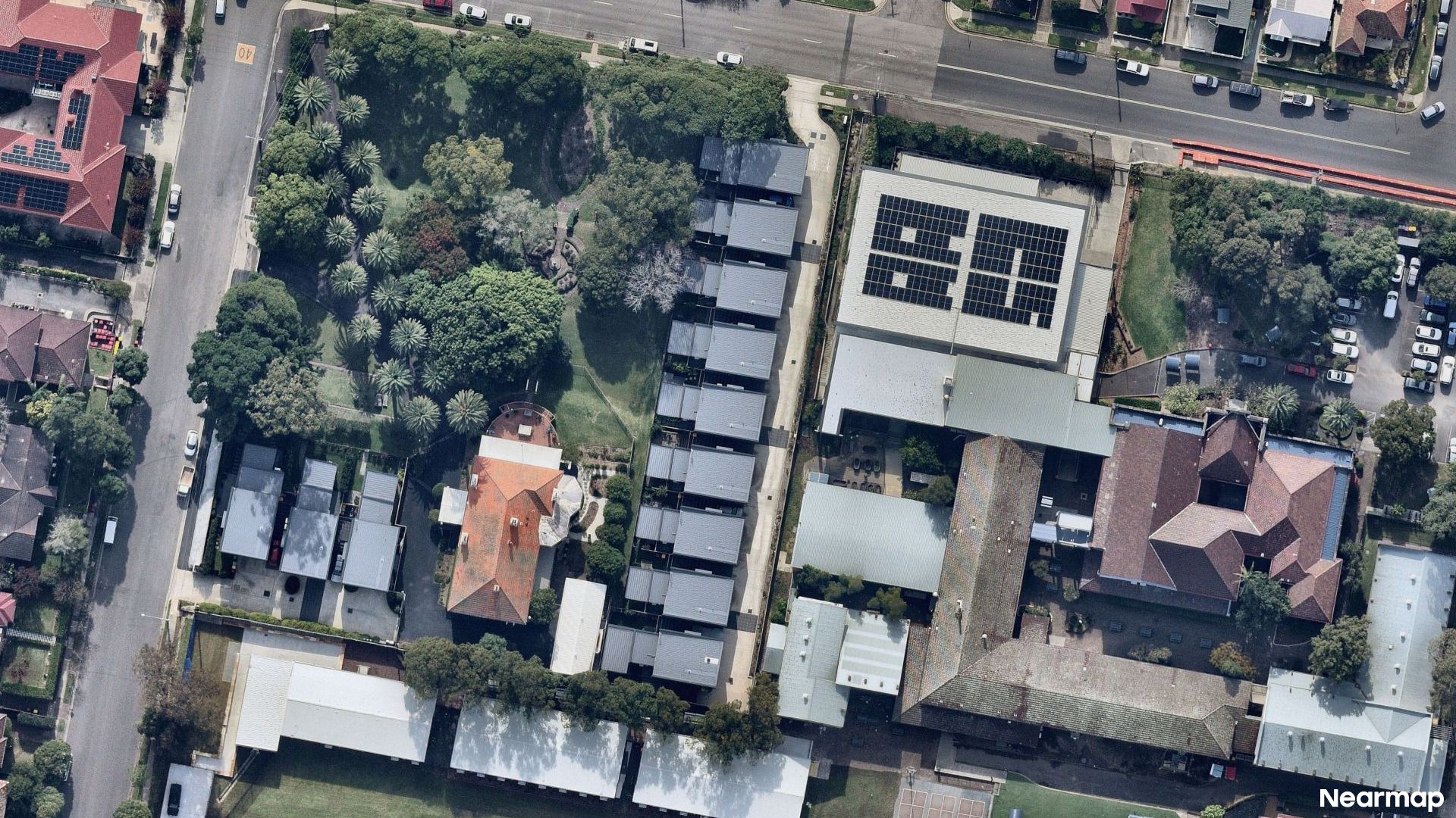 Vertical aerial view