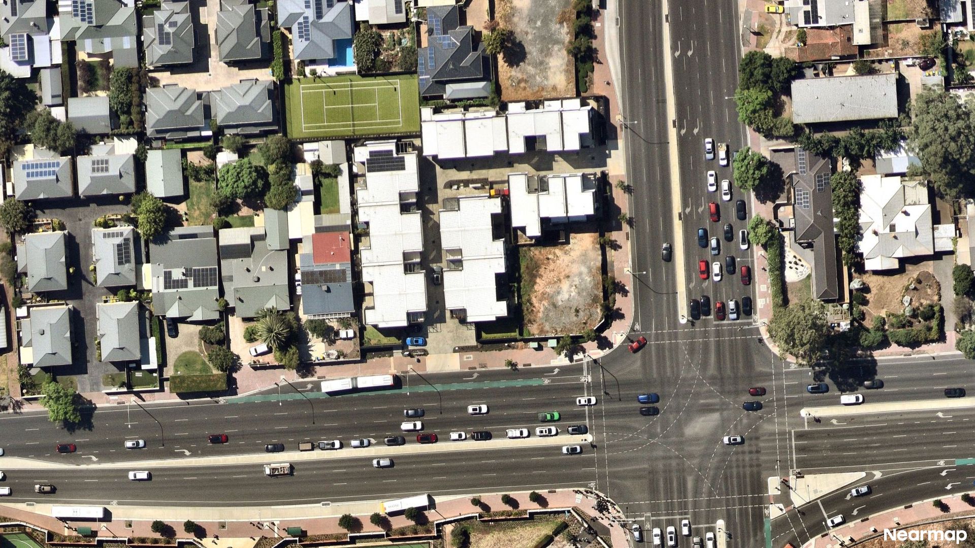 Vertical aerial view