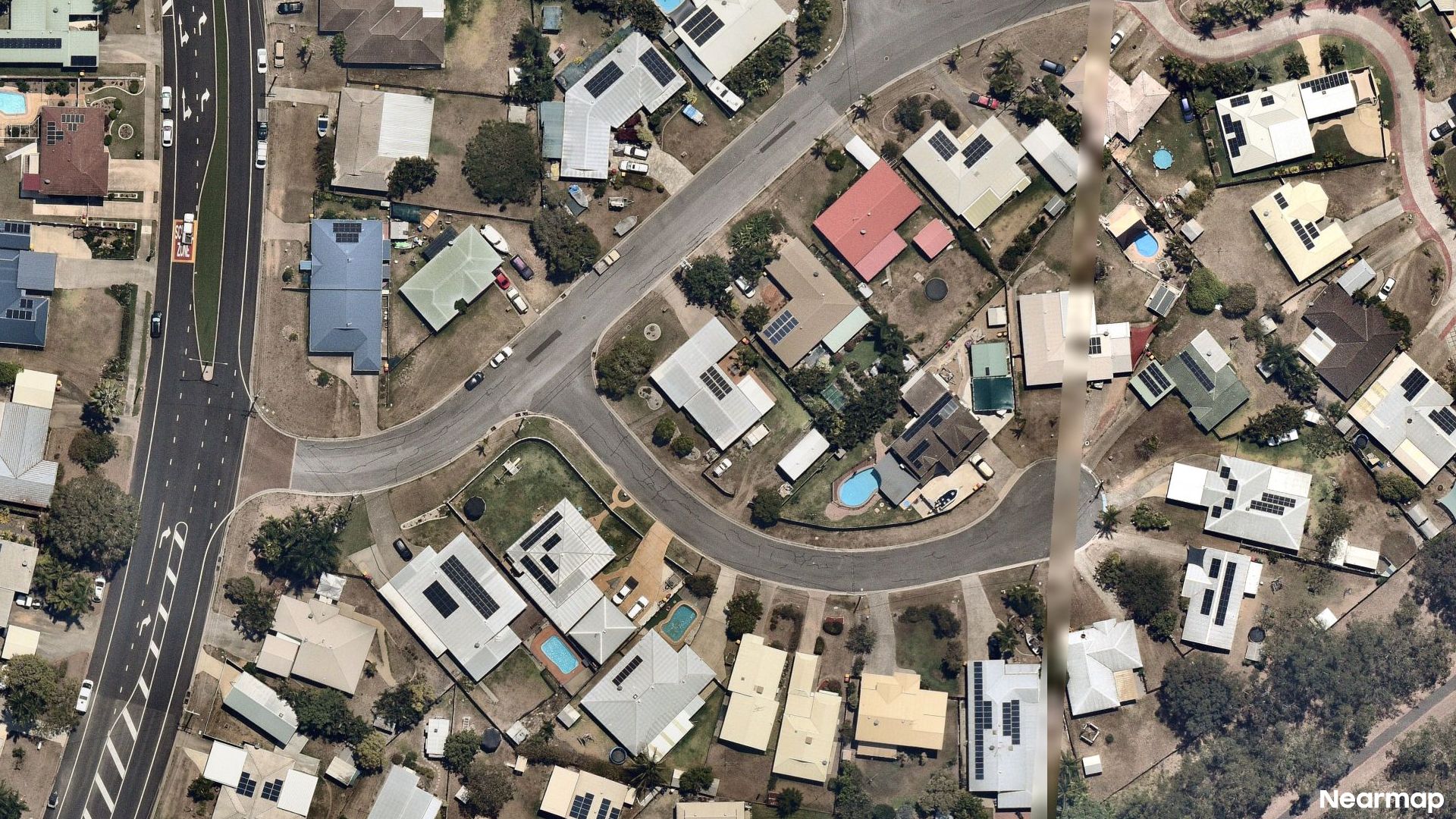 Vertical aerial view