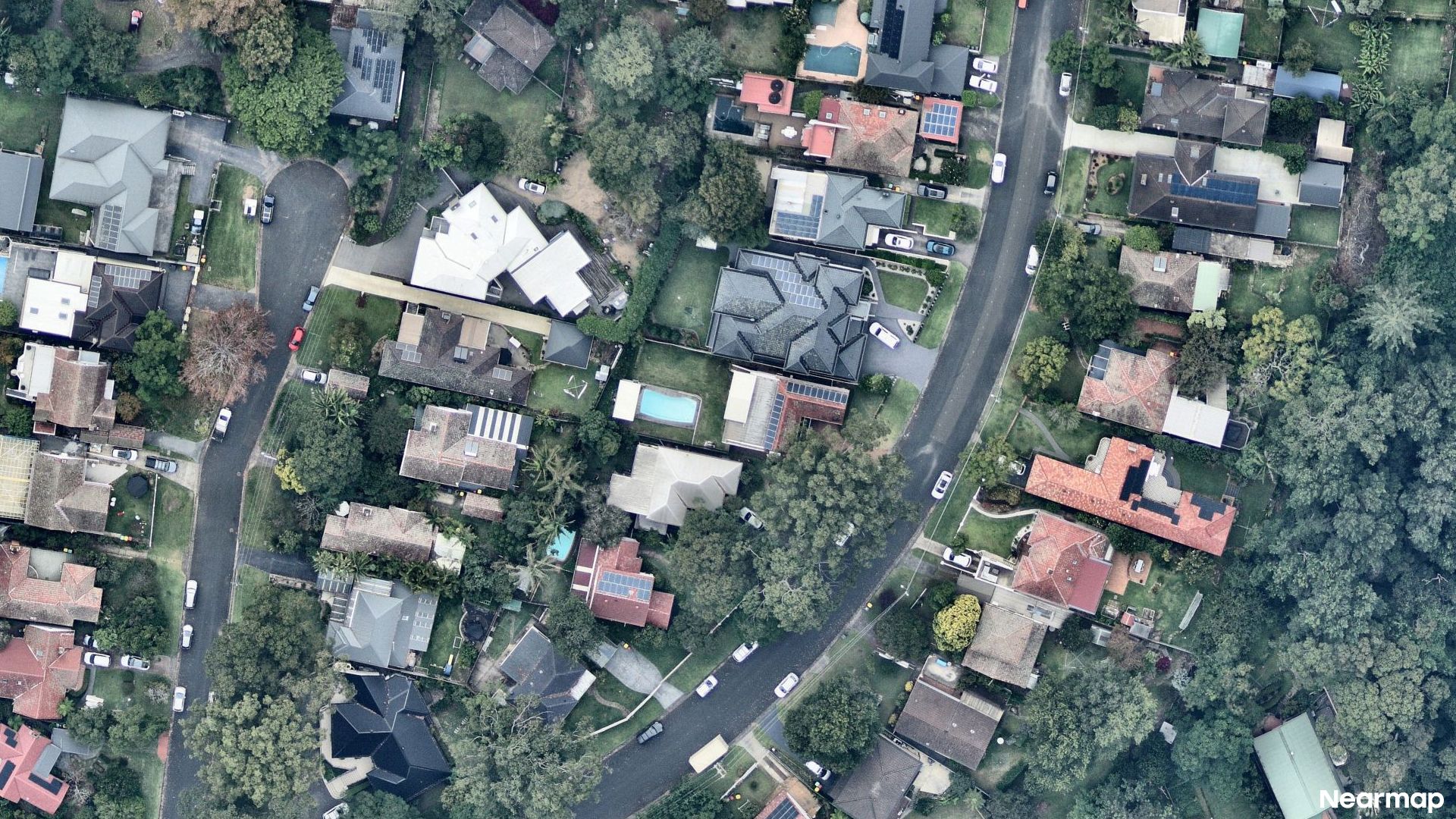 Vertical aerial view