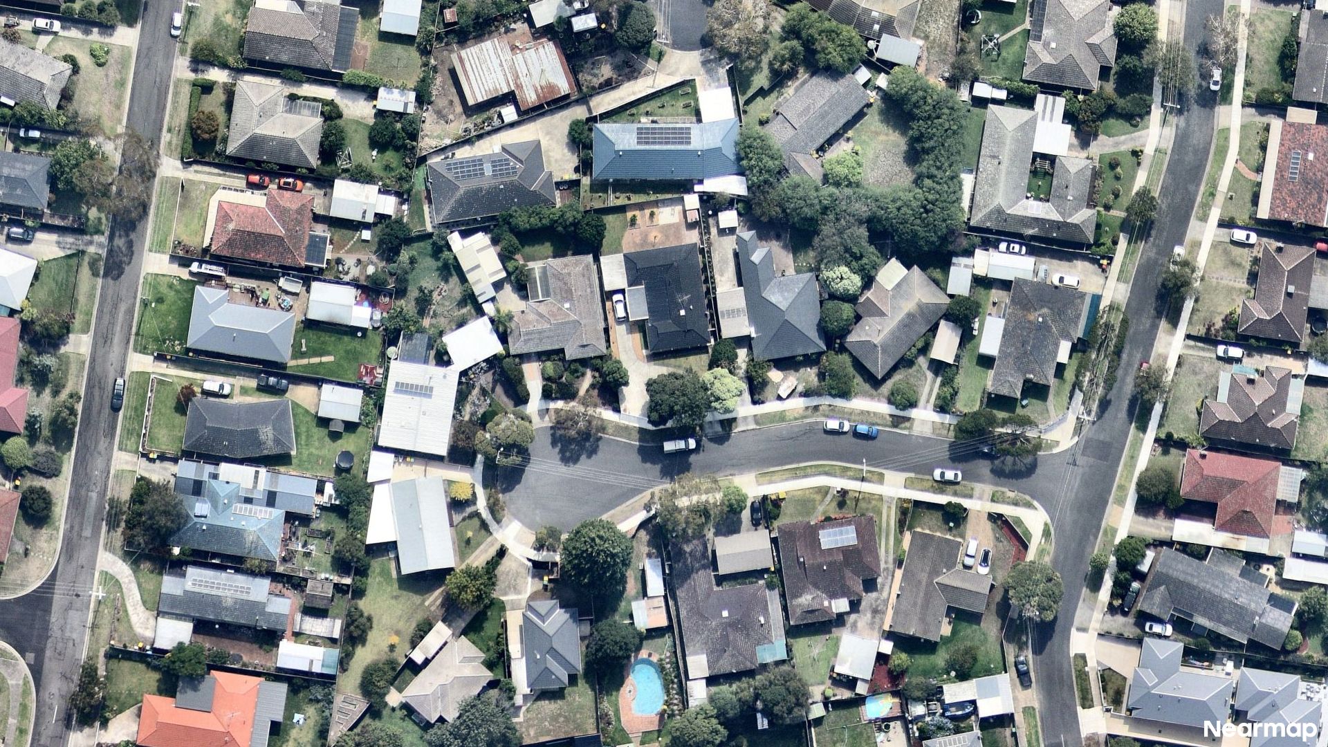 Vertical aerial view