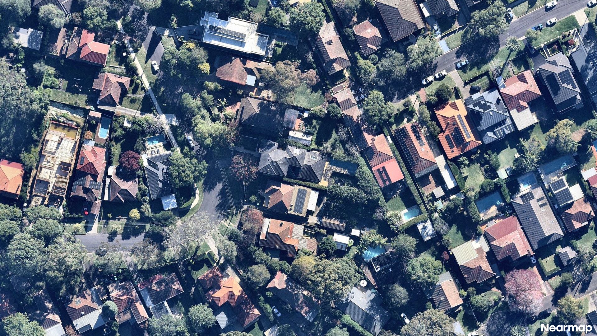 Vertical aerial view