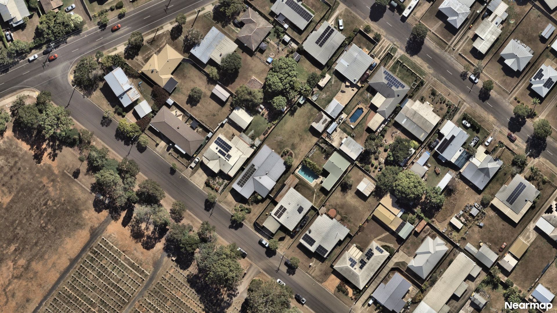 Vertical aerial view