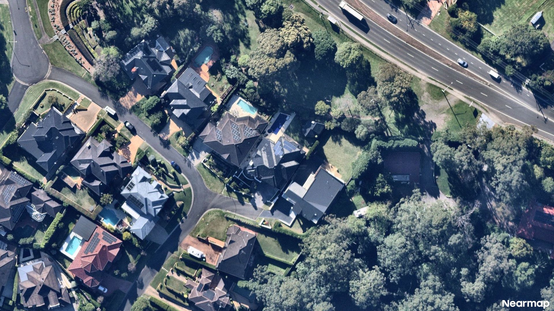 Vertical aerial view