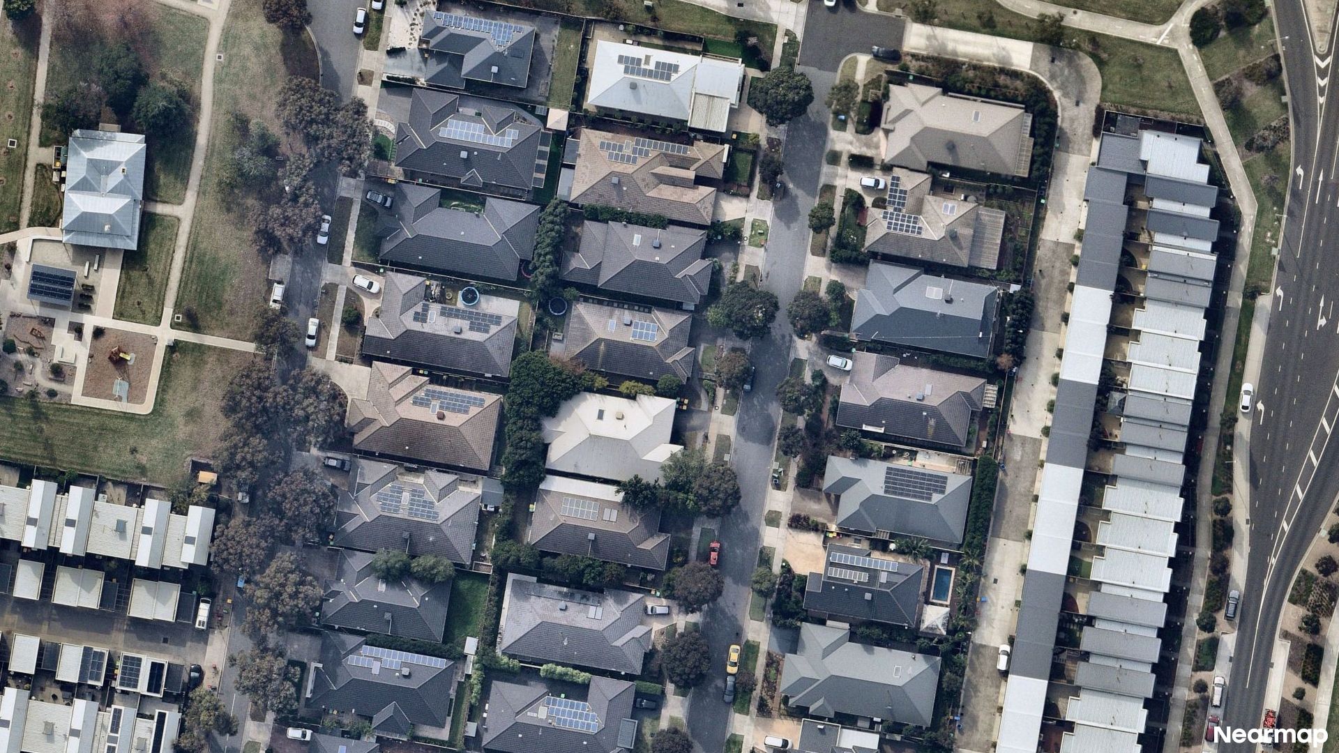 Vertical aerial view