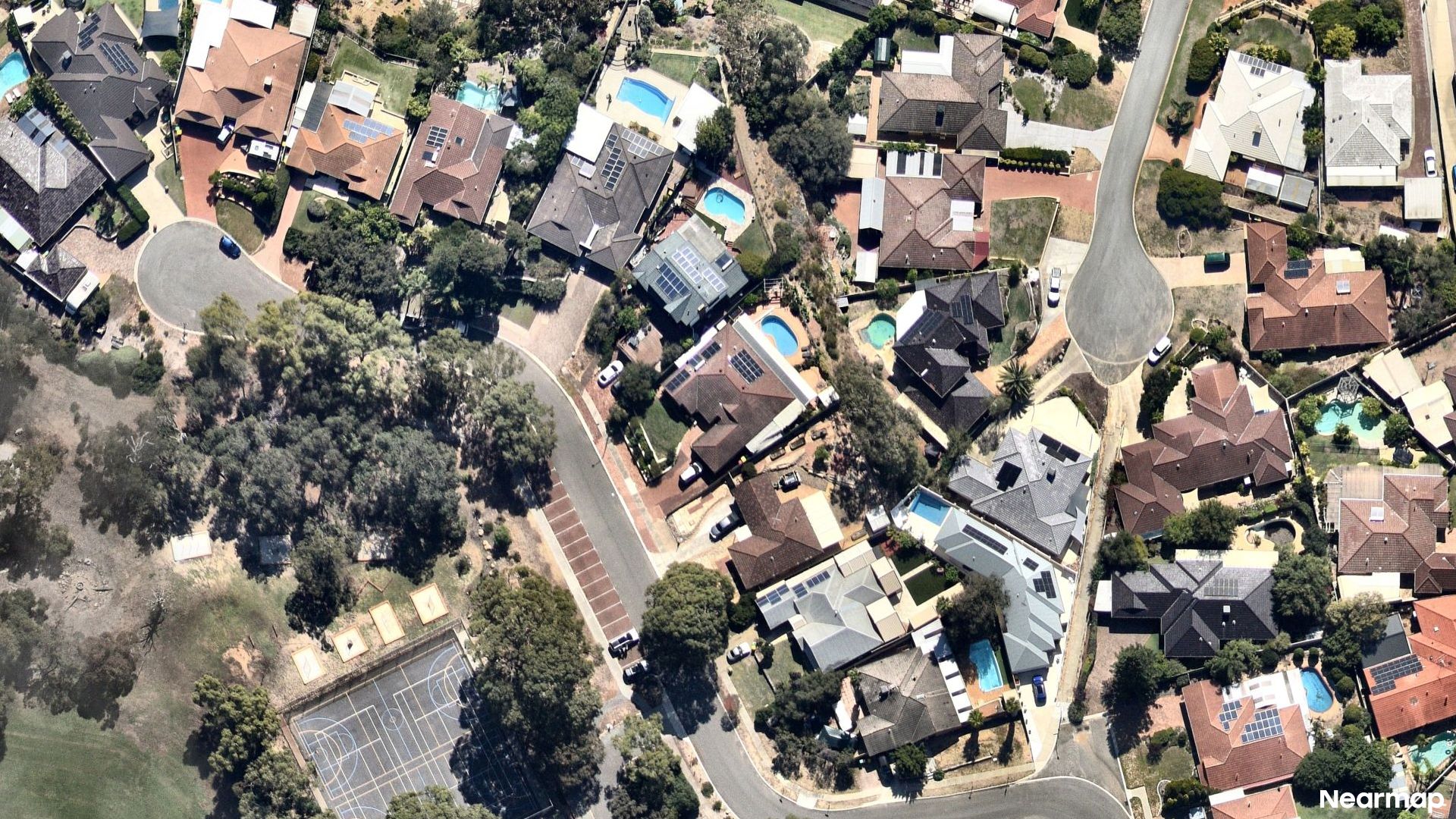 Vertical aerial view