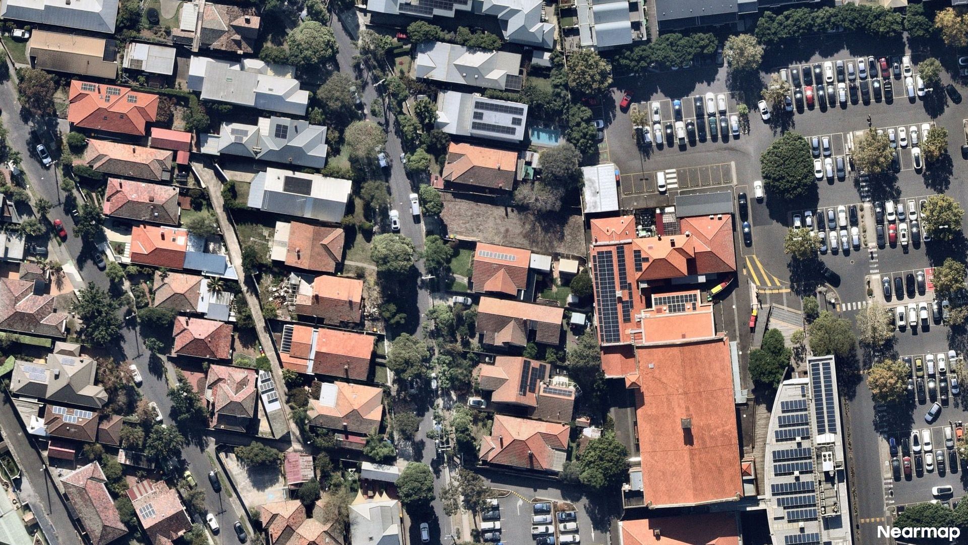 Vertical aerial view
