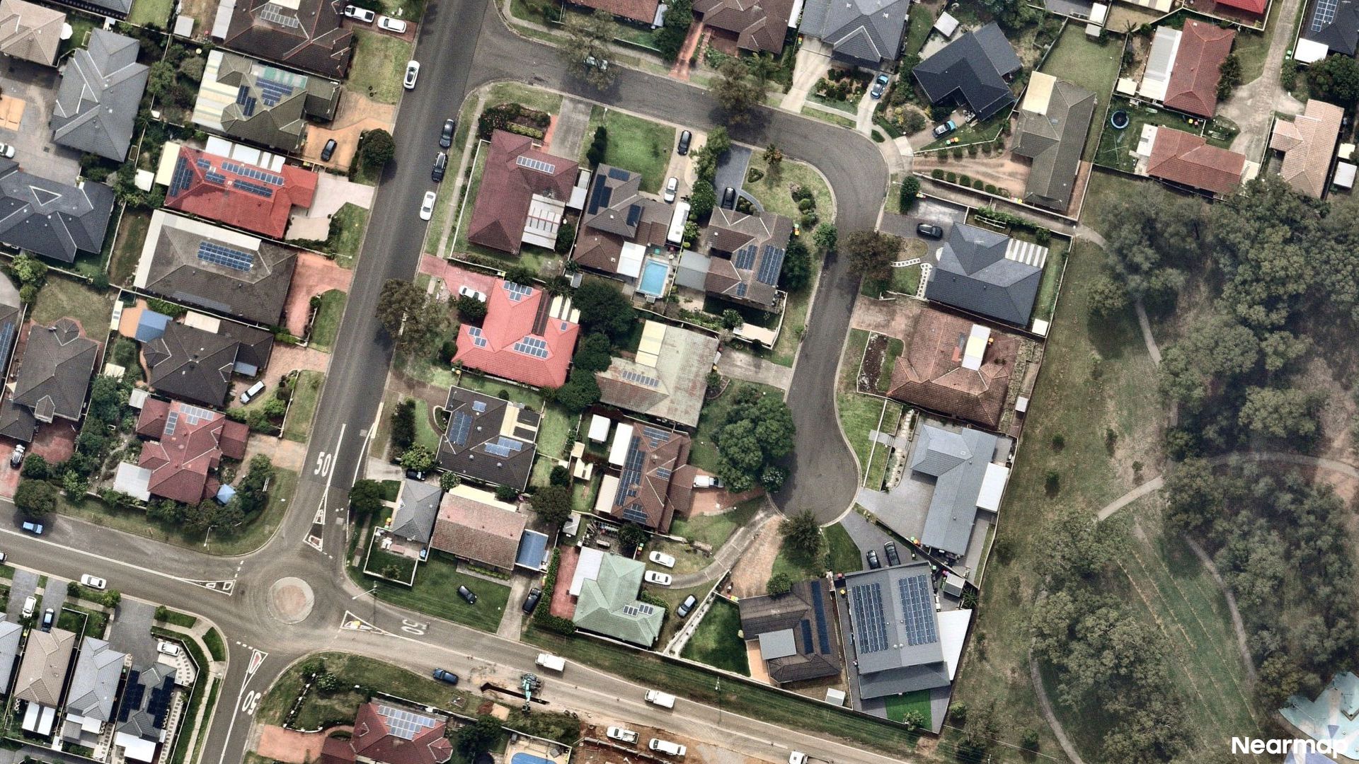 Vertical aerial view