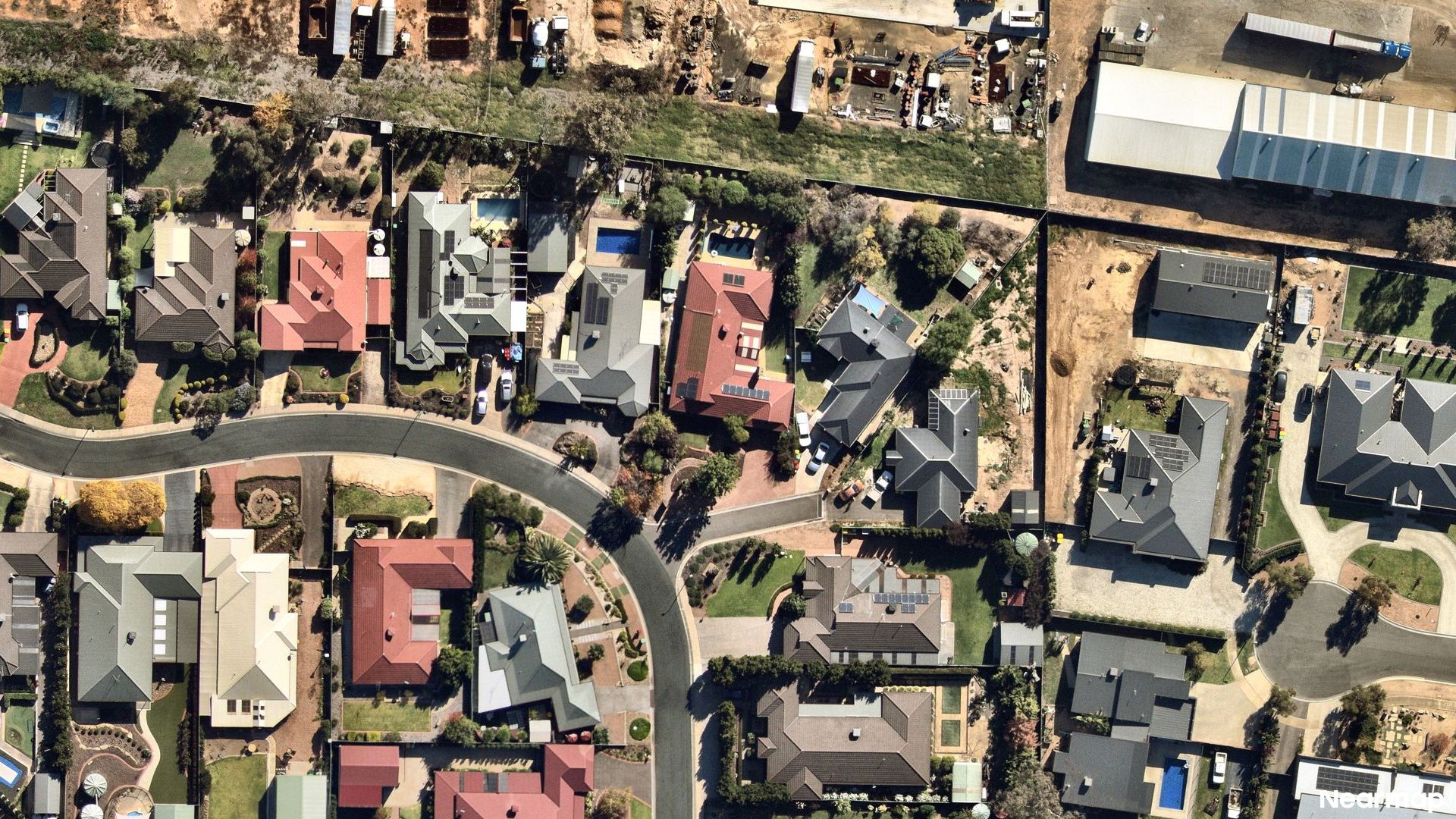 Vertical aerial view