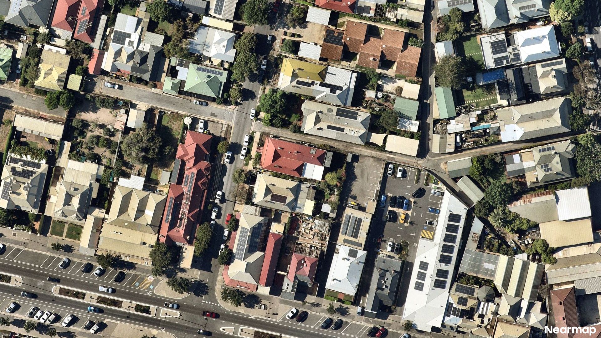 Vertical aerial view