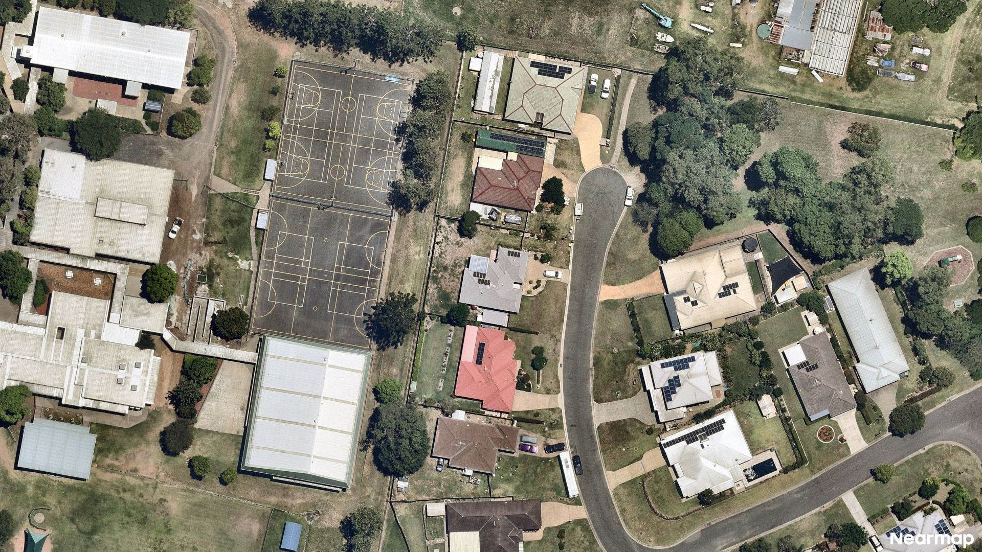 Vertical aerial view