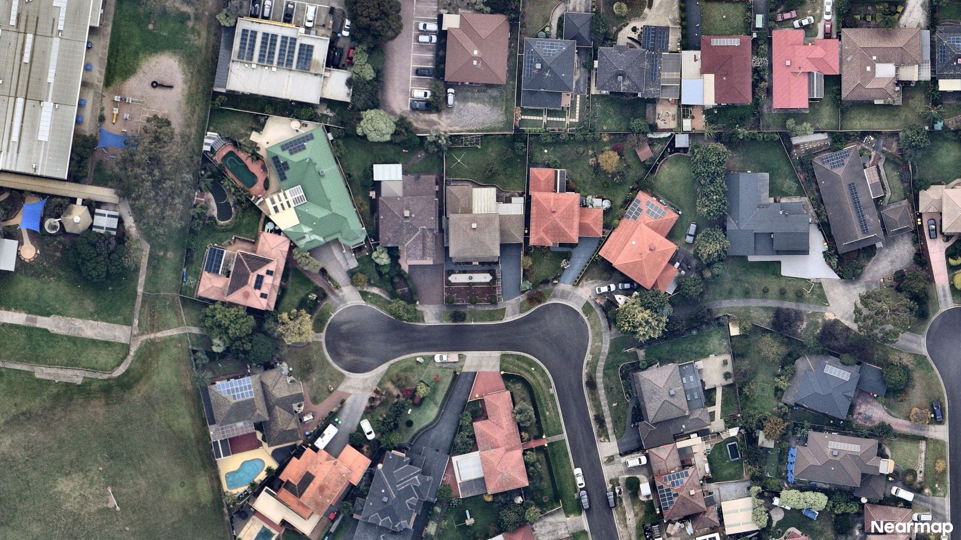 Vertical aerial view
