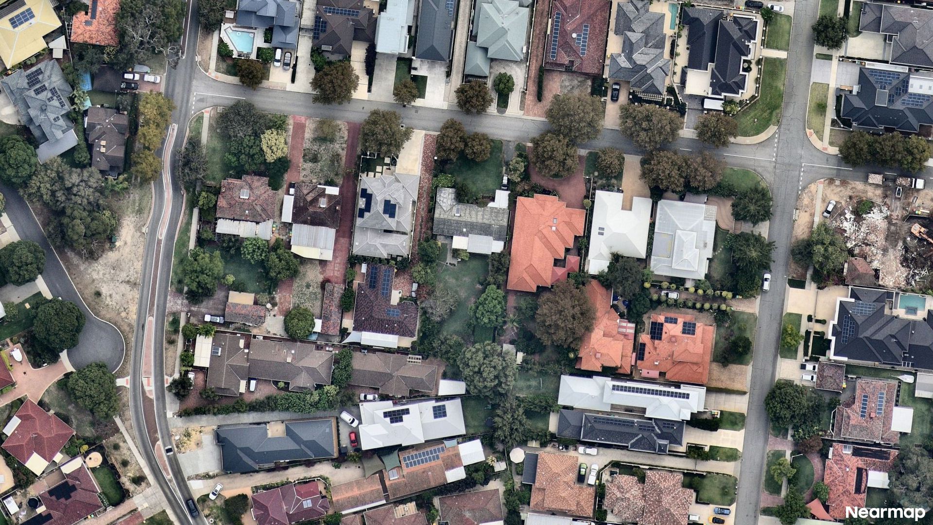 Vertical aerial view