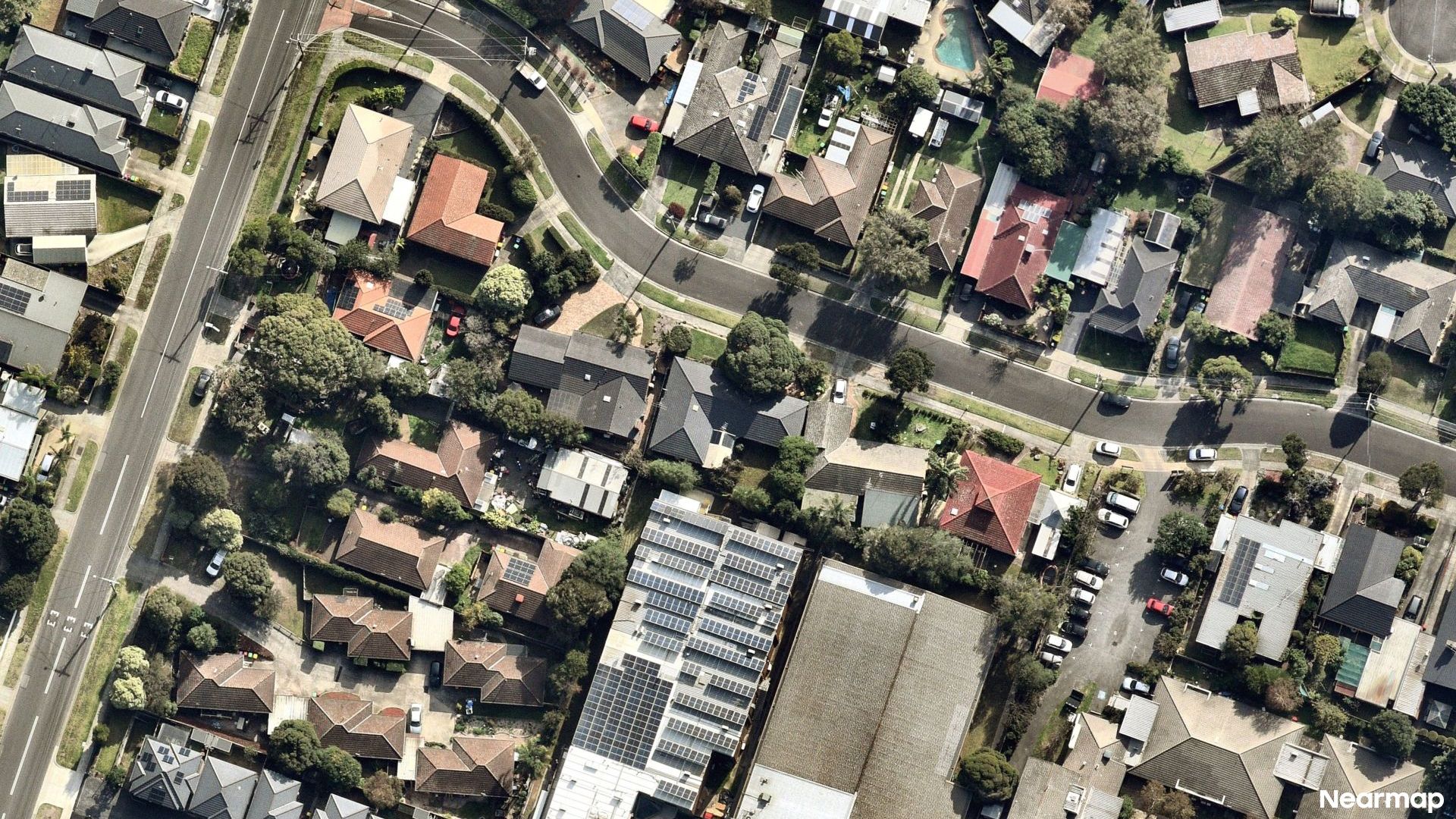 Vertical aerial view