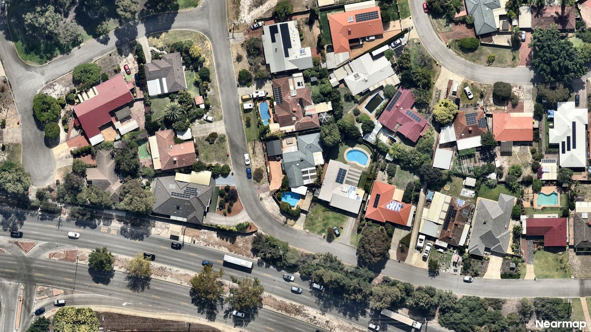 Vertical aerial view