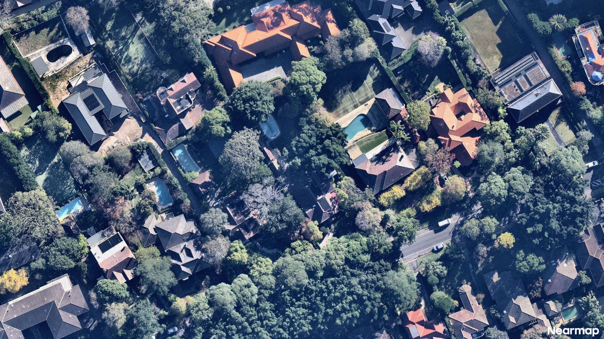 Vertical aerial view