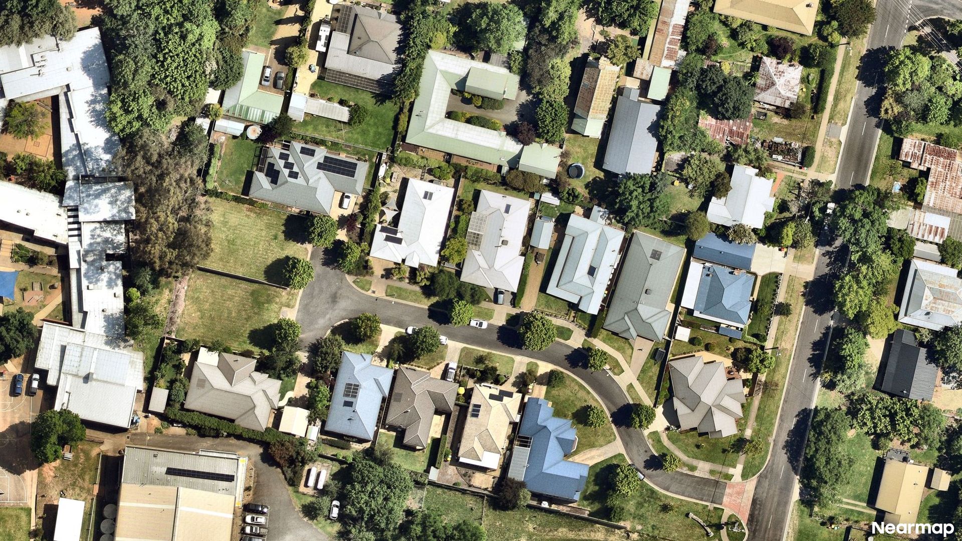 Vertical aerial view
