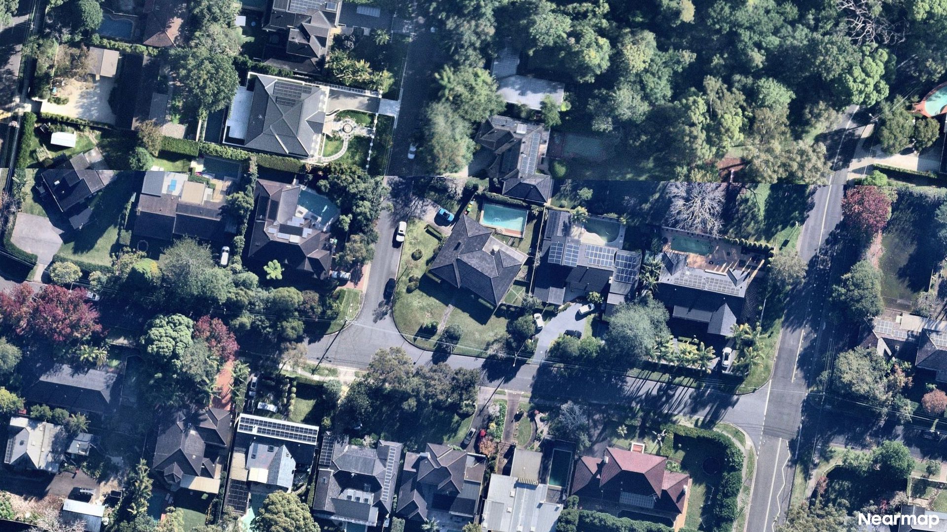 Vertical aerial view