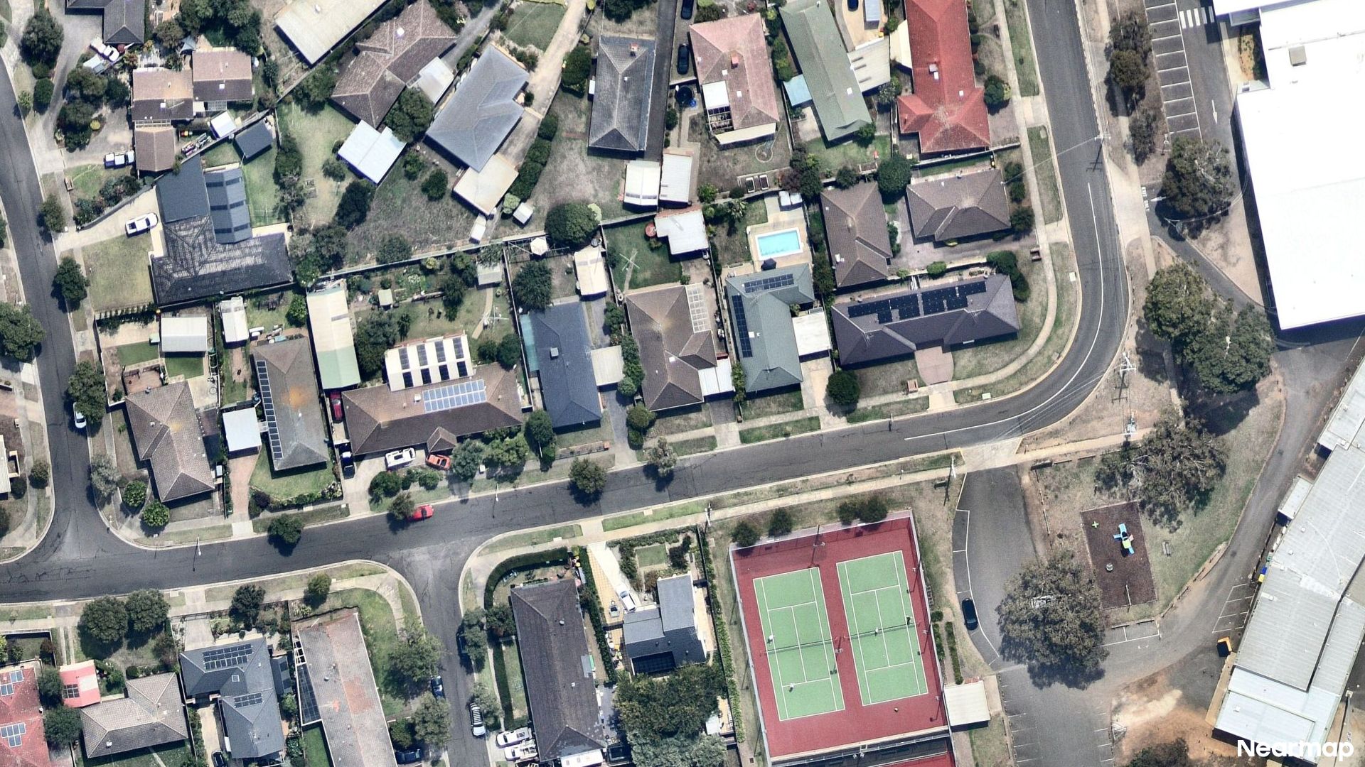 Vertical aerial view