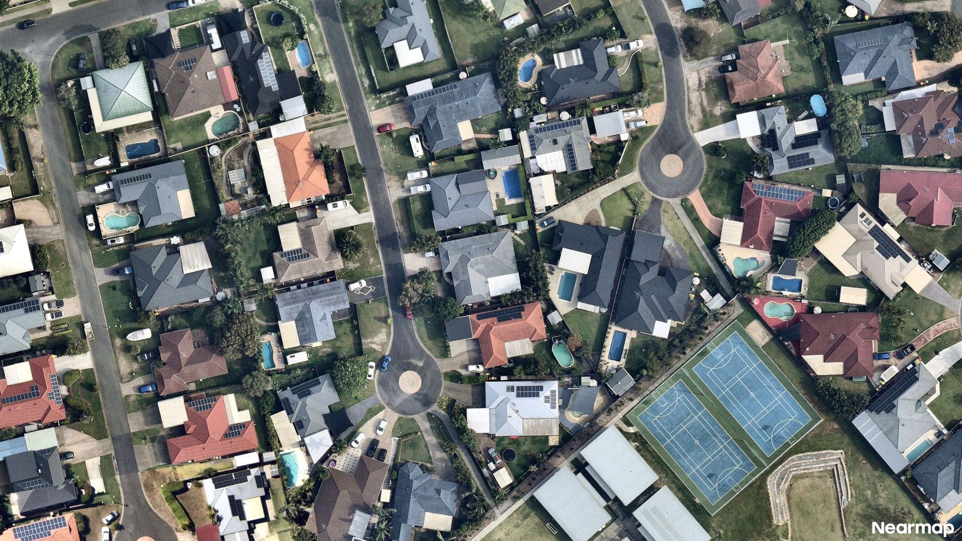 Vertical aerial view