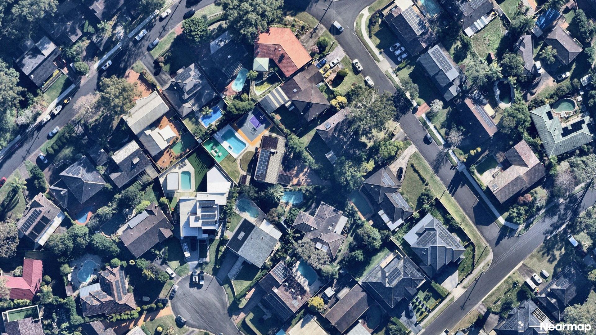 Vertical aerial view