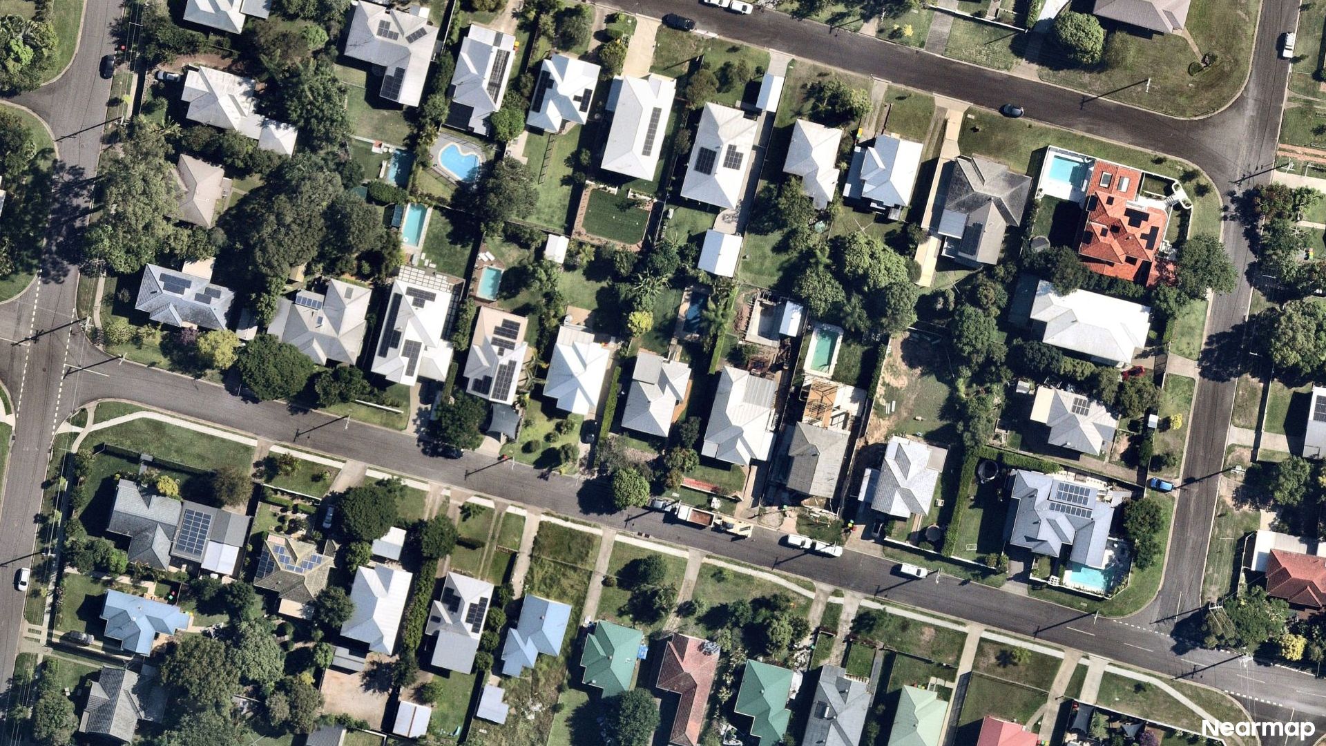 Vertical aerial view