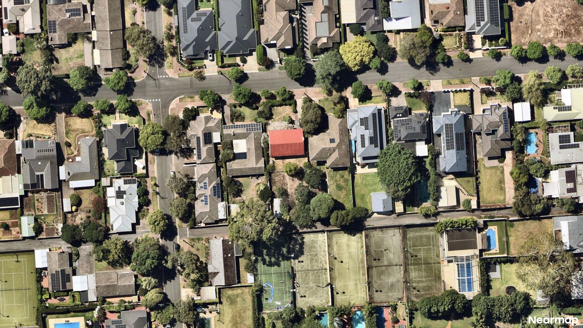 Vertical aerial view