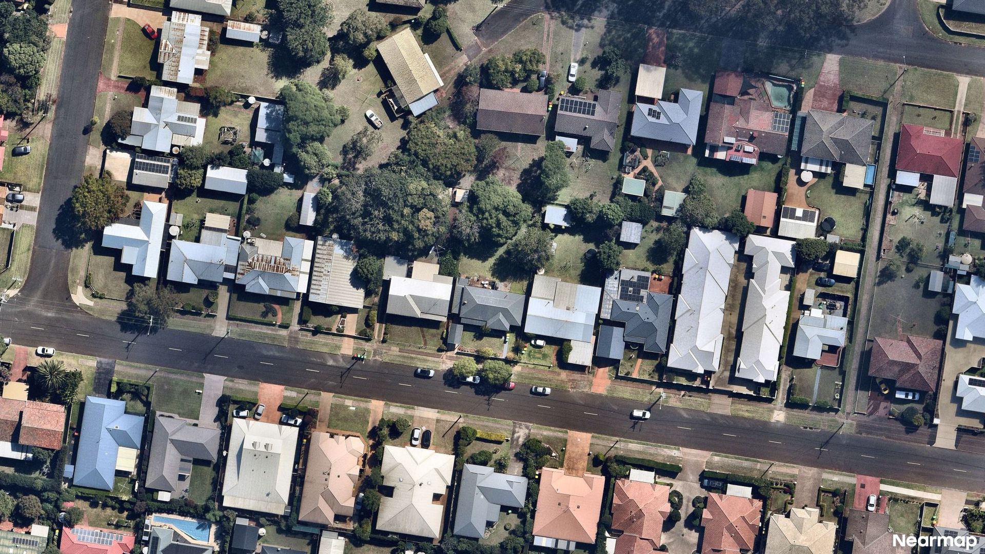 Vertical aerial view