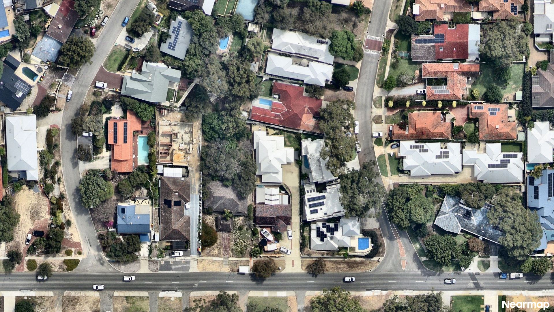 Vertical aerial view