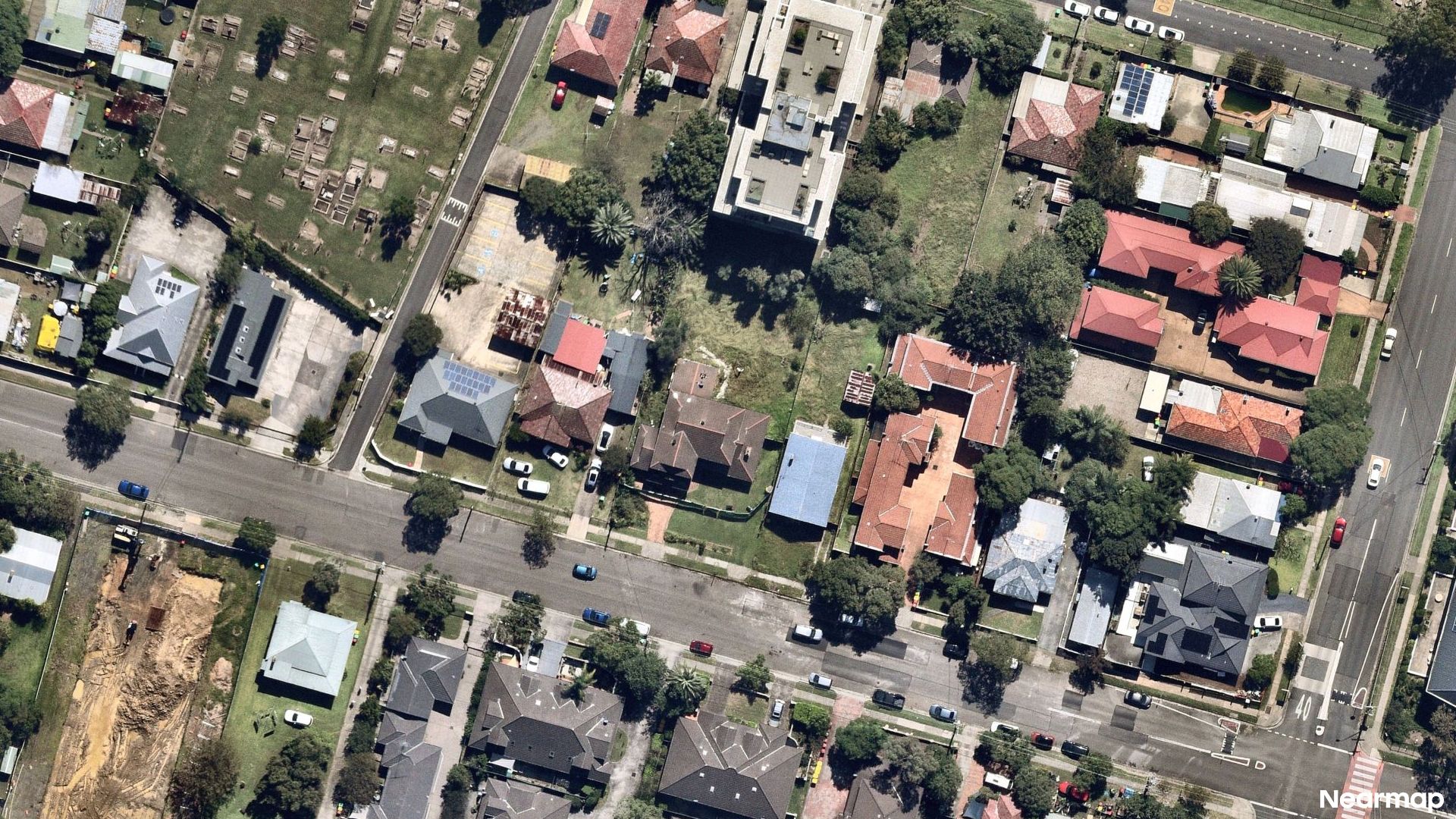Vertical aerial view