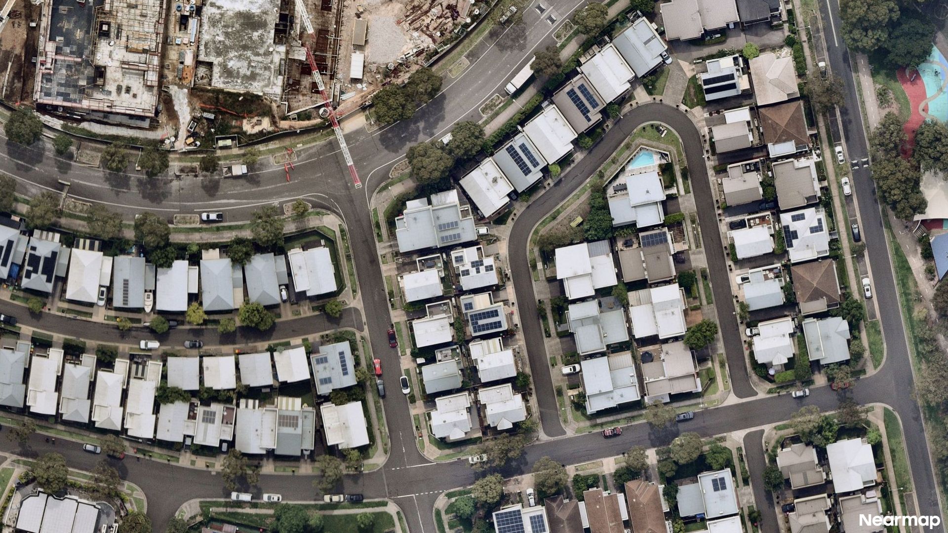 Vertical aerial view