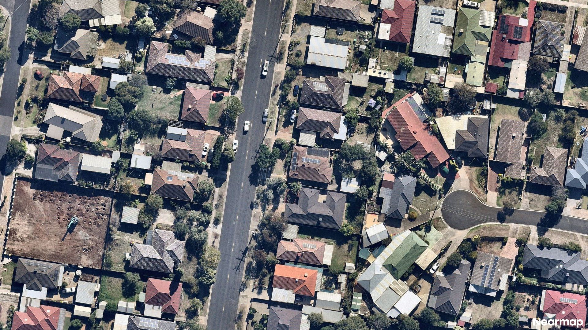 Vertical aerial view