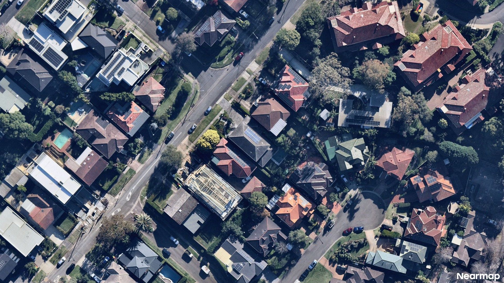 Vertical aerial view