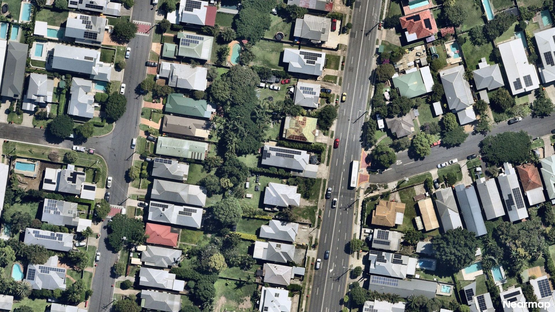 Vertical aerial view