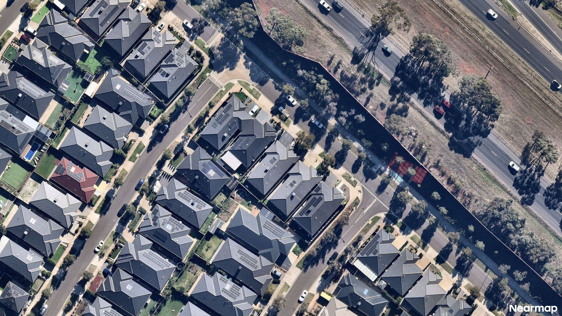Vertical aerial view