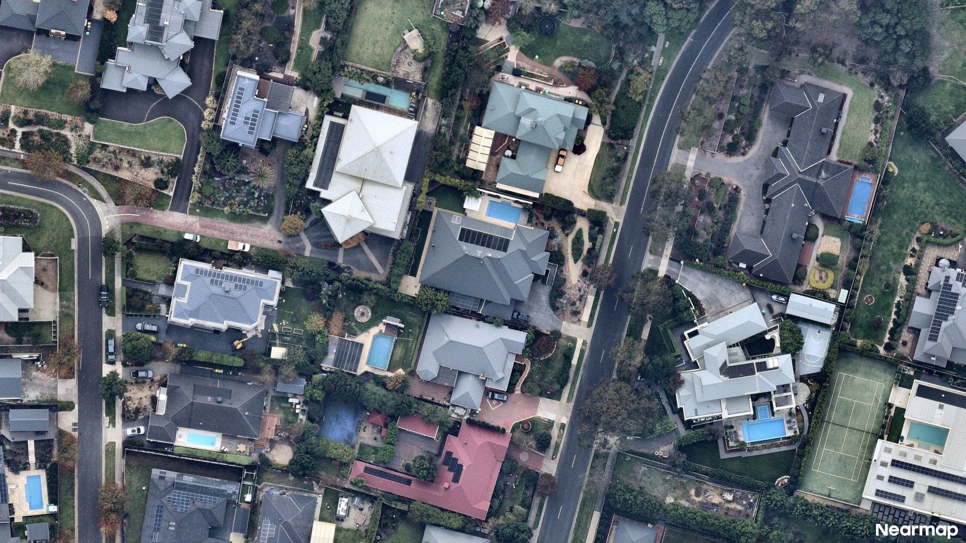 Vertical aerial view