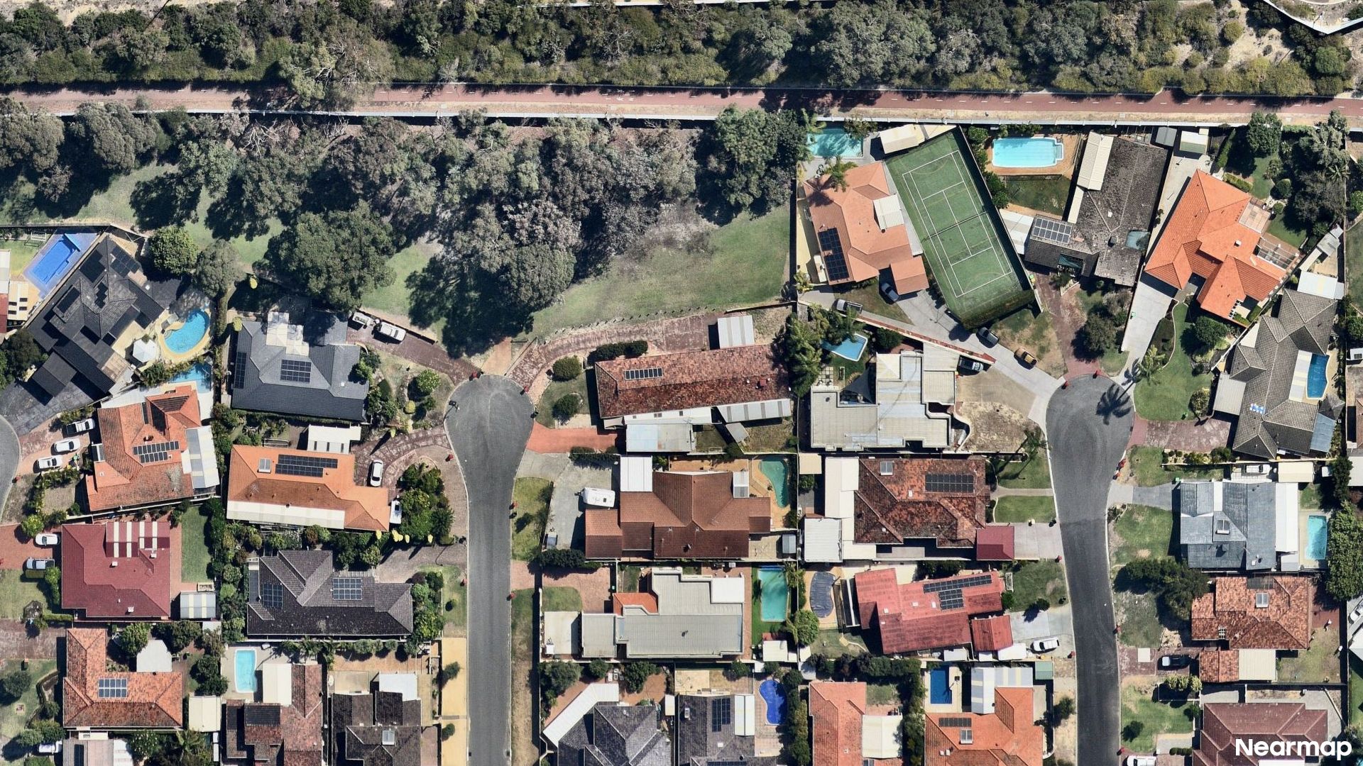 Vertical aerial view